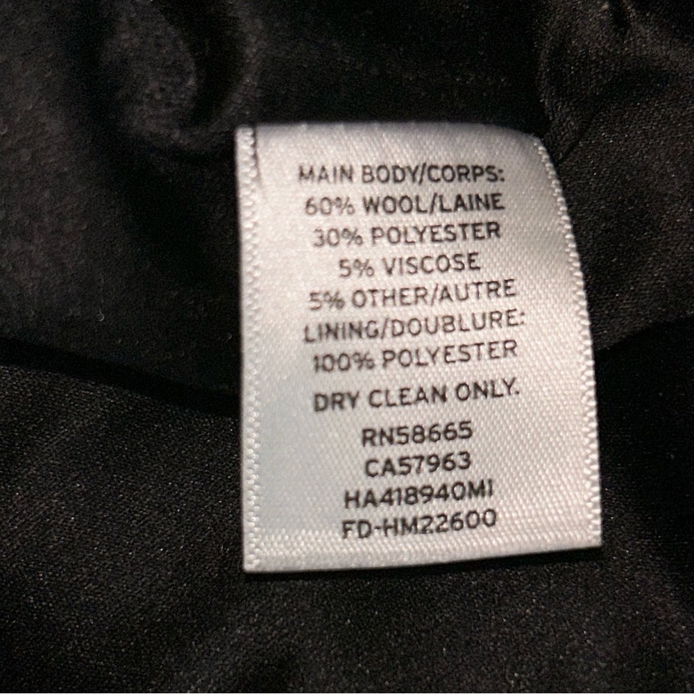 Halogen Elegant Black Pea Coat - Picture 4 of 5
